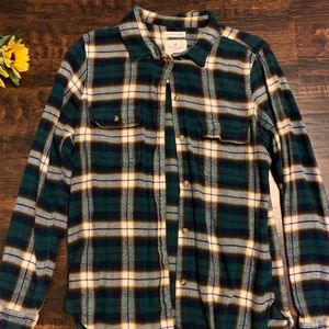 American Eagle Green/Cream Plain Flannel